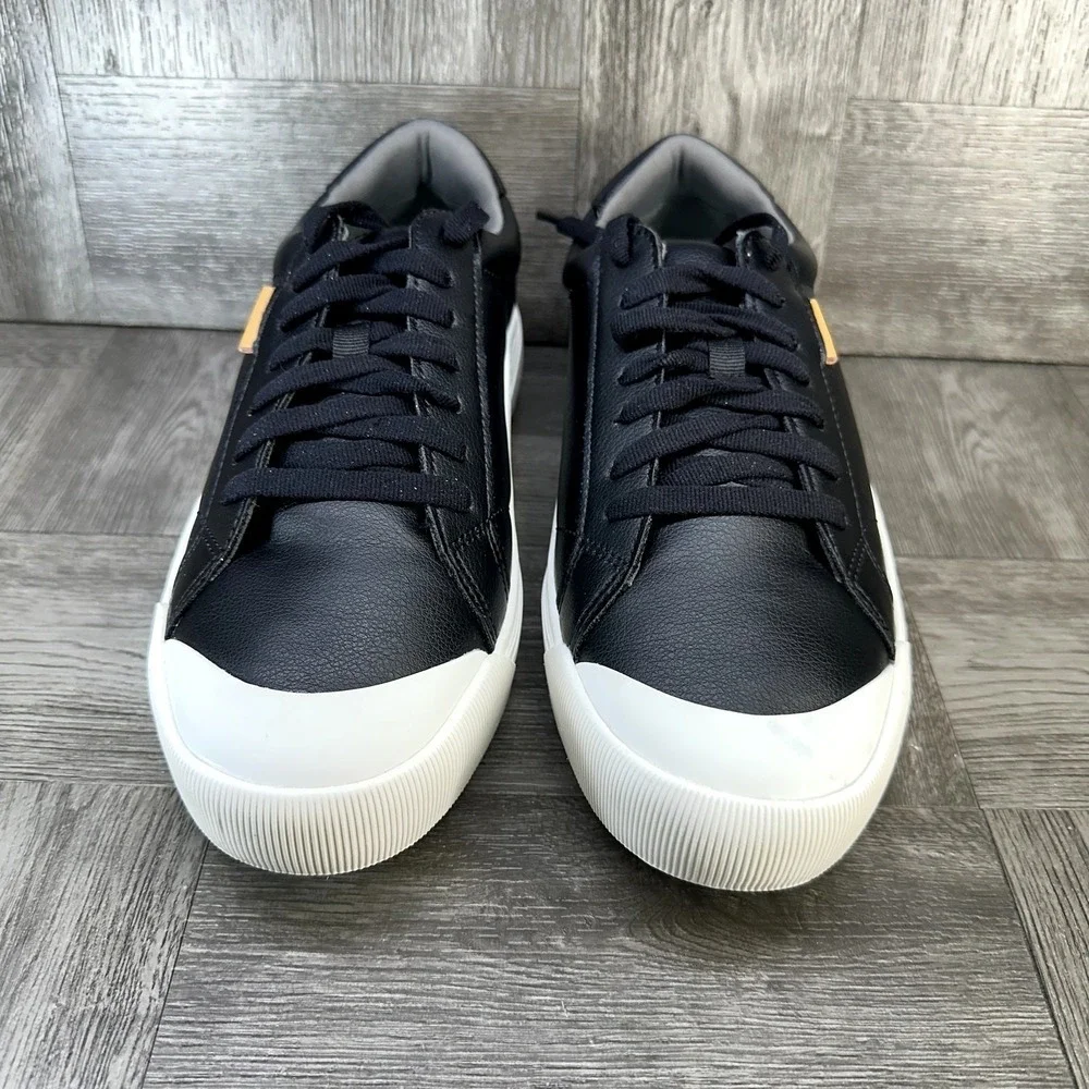 Dr. Scholl's Time Off Sneakers Women 9.5 Black Platform Cap Toe NEW